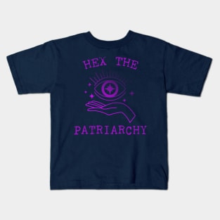 Hex The Patriarchy Femіnist Witch Funny Magical Mystical Magic eye Kids T-Shirt